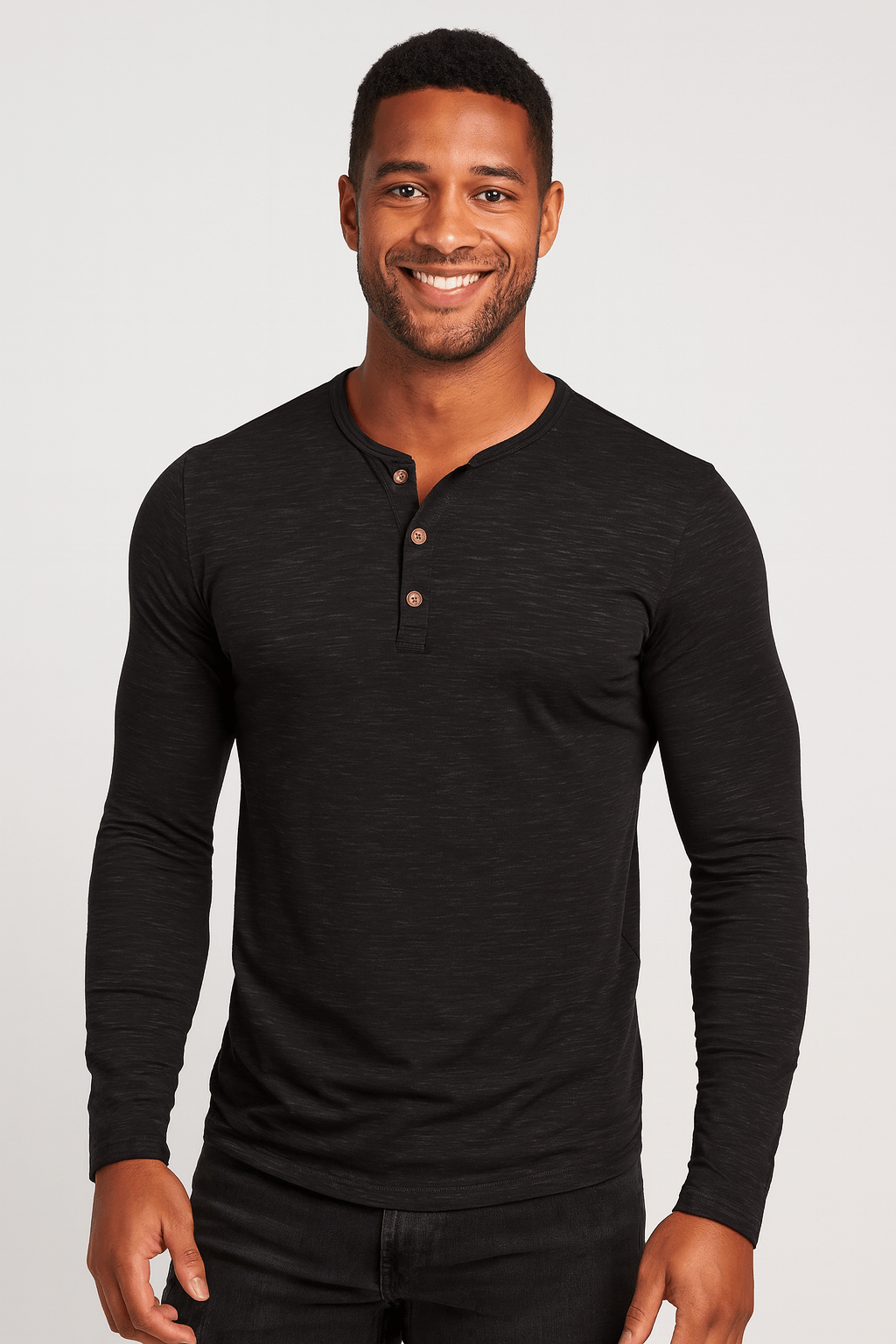 Edmund Men's Shirt – Soft Breathable Long Sleeve Henley for Everyday Style 0