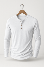 Edmund Men's Shirt – Soft Breathable Long Sleeve Henley for Everyday Style 3