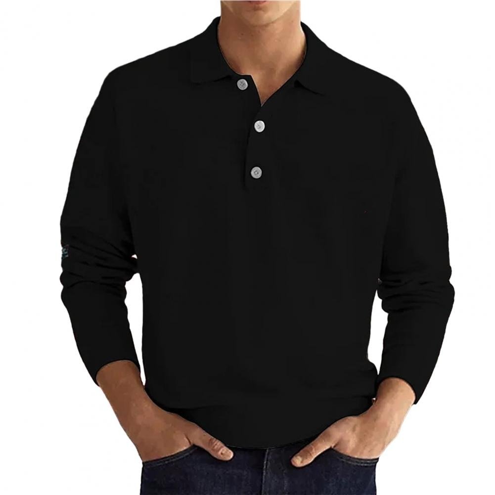 Elias Long Sleeve Polo Shirt - Soft Casual Wear for Men, Comfortable Style 6