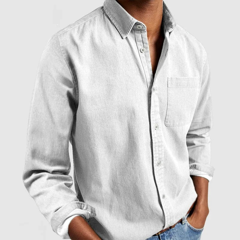 Fynn Men's Long Sleeve Shirt – Classic, Comfortable & Versatile Wardrobe Essential 11