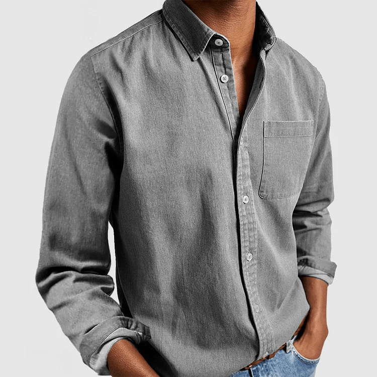 Fynn Men's Long Sleeve Shirt – Classic, Comfortable & Versatile Wardrobe Essential 7