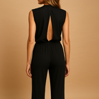 Women’s Wide Leg Jumpsuit – Sleeveless Halter Neck