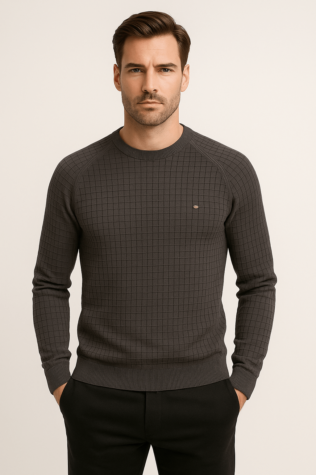 Men’s Structured Sweatshirt – Soft Breathable Fabric, Loose Fit