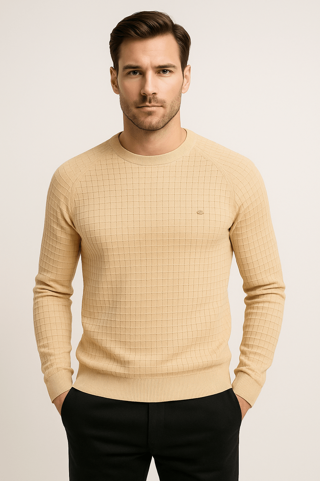 Men’s Structured Sweatshirt – Soft Breathable Fabric, Loose Fit