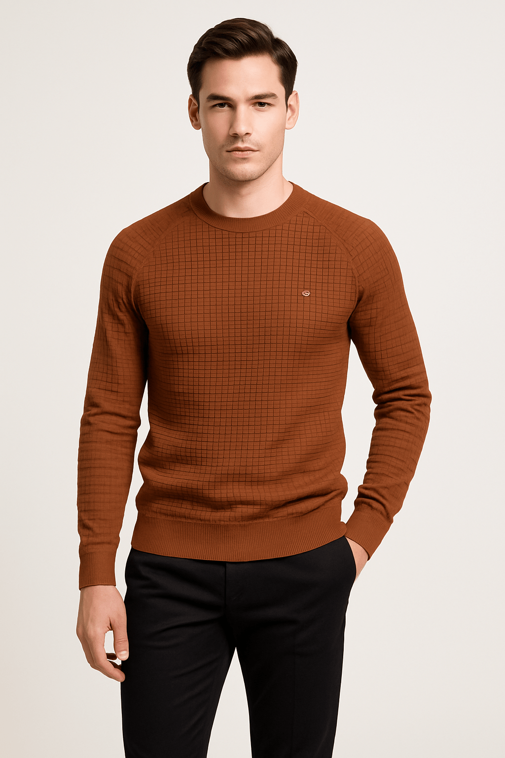 Men’s Structured Sweatshirt – Soft Breathable Fabric, Loose Fit