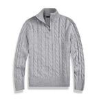Men’s Half-Zip Sweater – Premium Cotton High Collar