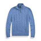 Men’s Half-Zip Sweater – Premium Cotton High Collar
