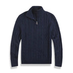 Men’s Half-Zip Sweater – Premium Cotton High Collar