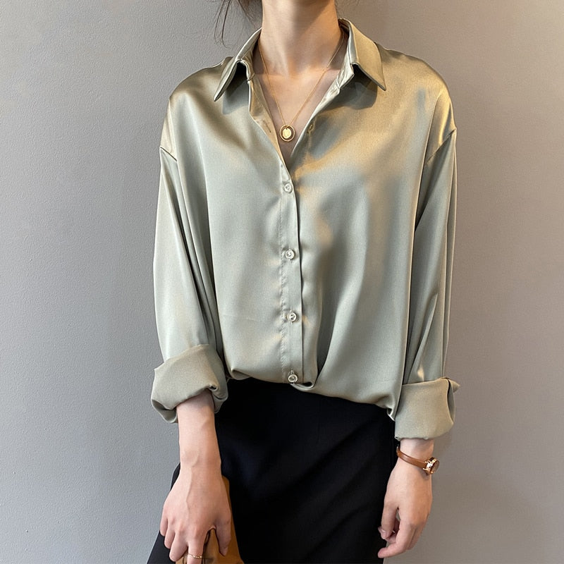 Women’s Silk Blouse – Vintage Inspired Elegant Top