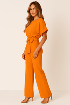 Elza Chic Tie-Belt Jumpsuit – Modern & Flattering Fit