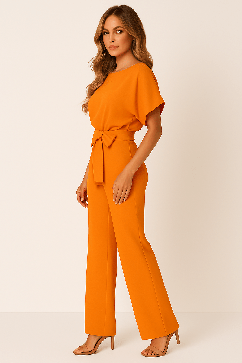 Elza Chic Tie-Belt Jumpsuit – Modern & Flattering Fit