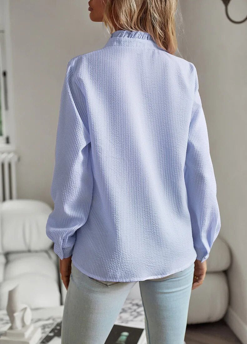 Women’s Ruffled Long-Sleeve Blouse