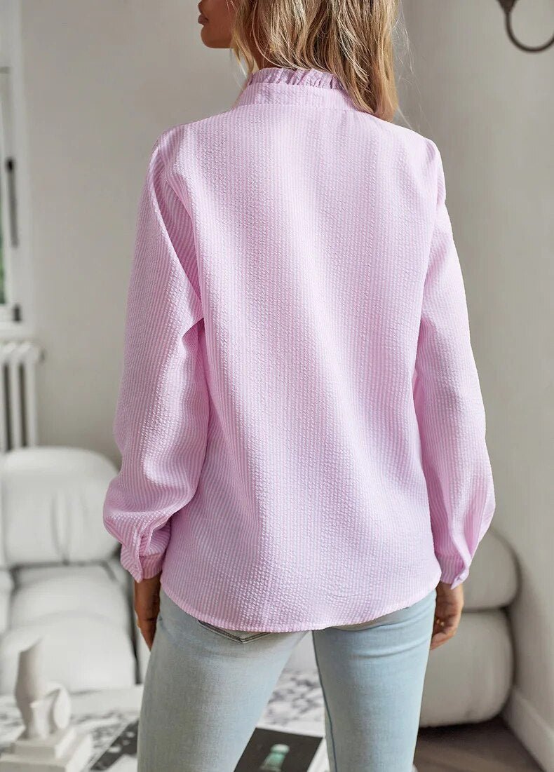 Women’s Ruffled Long-Sleeve Blouse