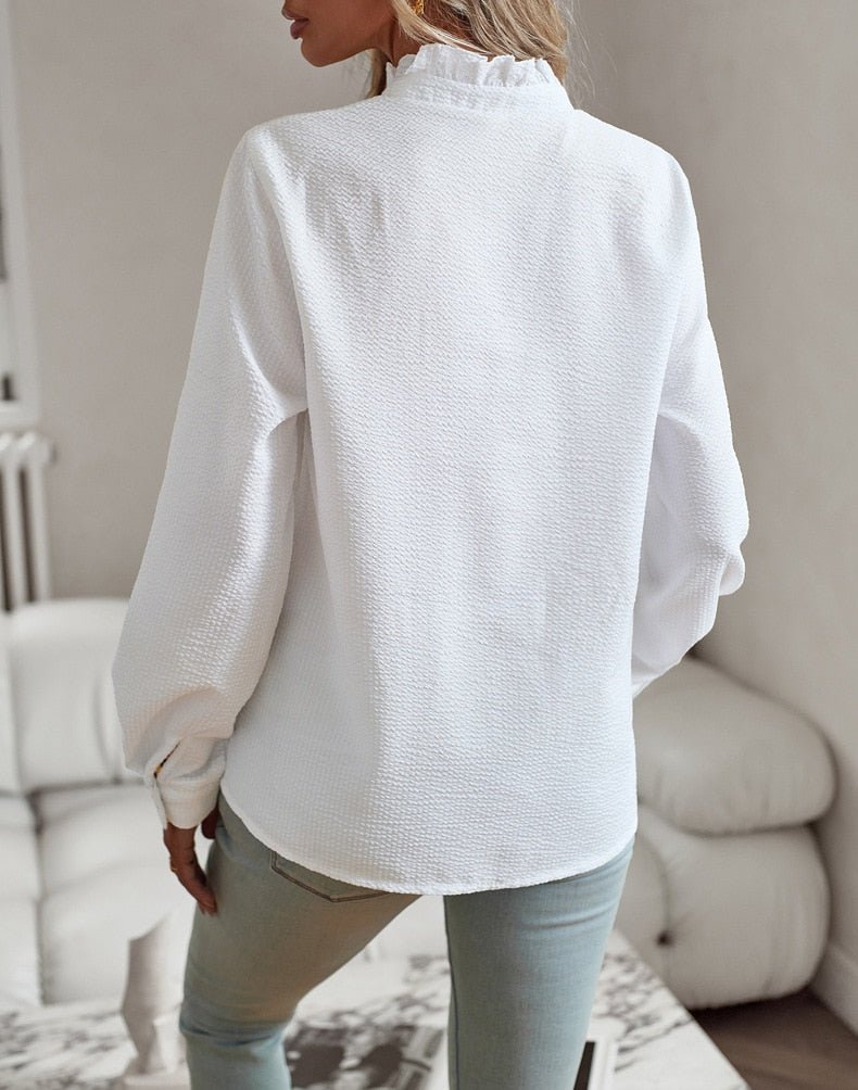 Women’s Ruffled Long-Sleeve Blouse