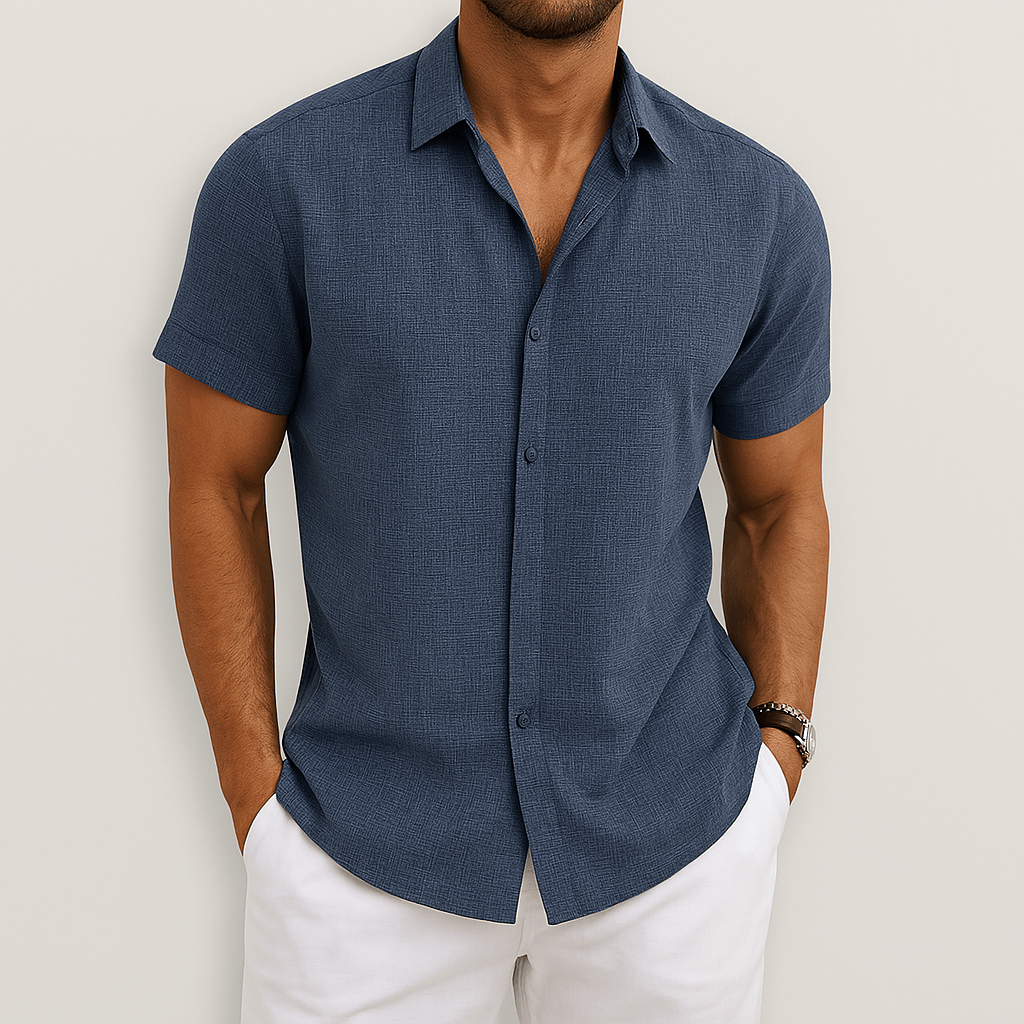 Moritz Atmungsaktives Kurzarmhemd - Hemden - Königsblau - Müller Mode